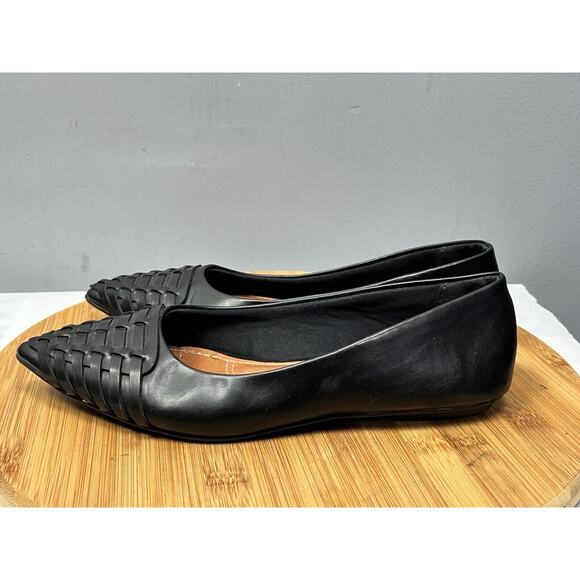 Souliers Leather Black Ballet Flats Womens EU 37 US 6 Brazilian made Slip on - Picture 6 of 8